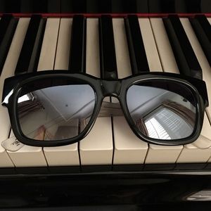 Cole Haan Mirrored Sunglasses-Clear Lucite Sides